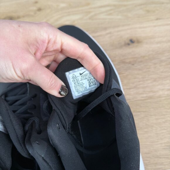 Nike Mens Air Precision II Basketball Shoe Size 10.5 Black White High Top AQ3521 - Picture 9 of 13